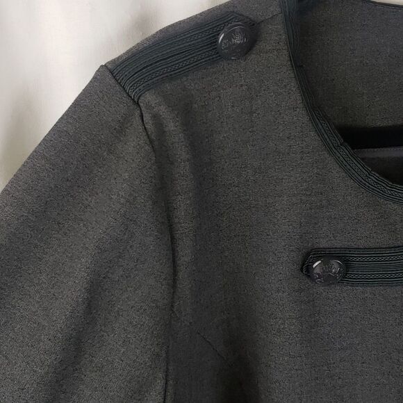 Torrid Women's 4X Grey Military Cropped Jacket - Picture 4 of 16